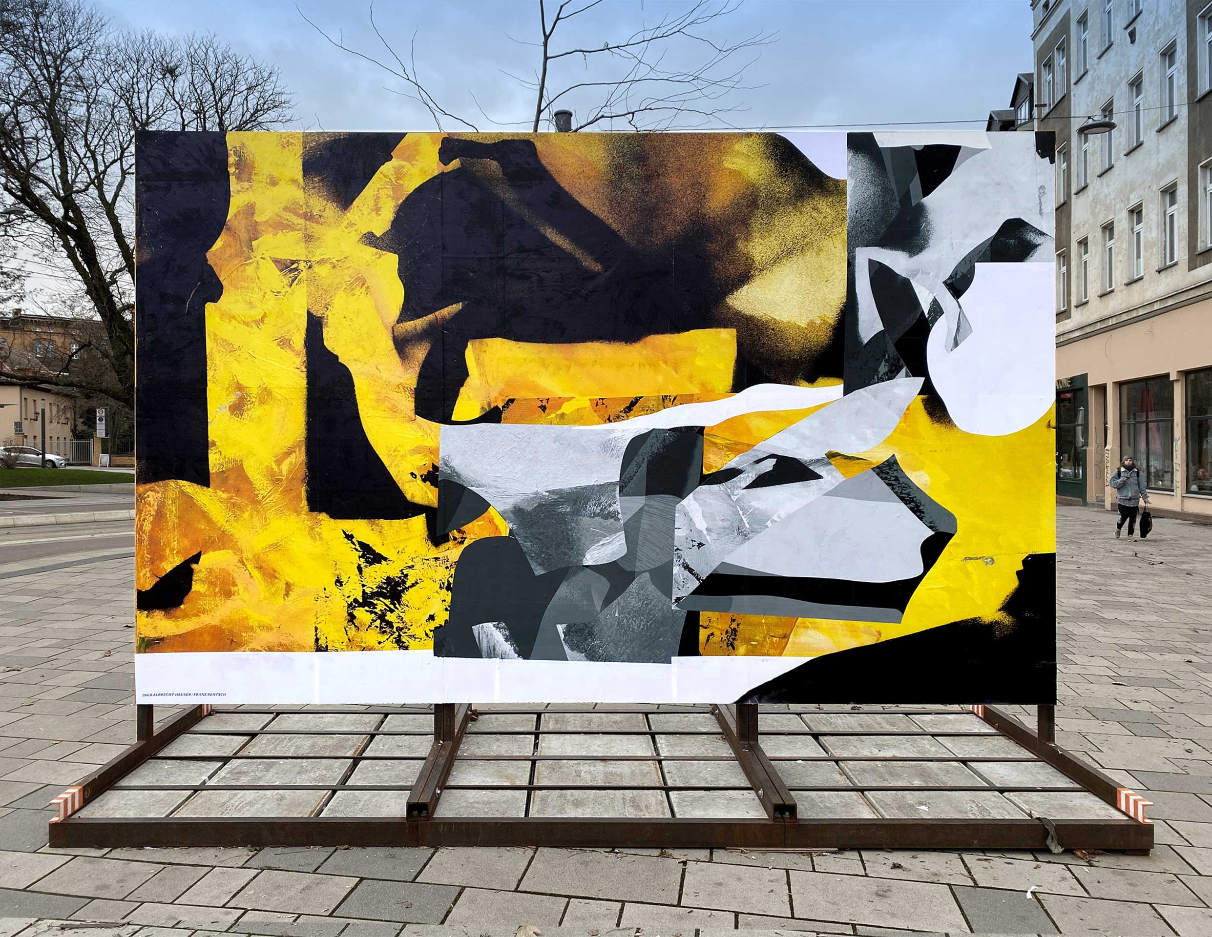 Bild im Bild auf den Billboards des  Raum für Kunst Halle e.V. in Zusammenarbeit mit Ingo Albrecht-Hauser