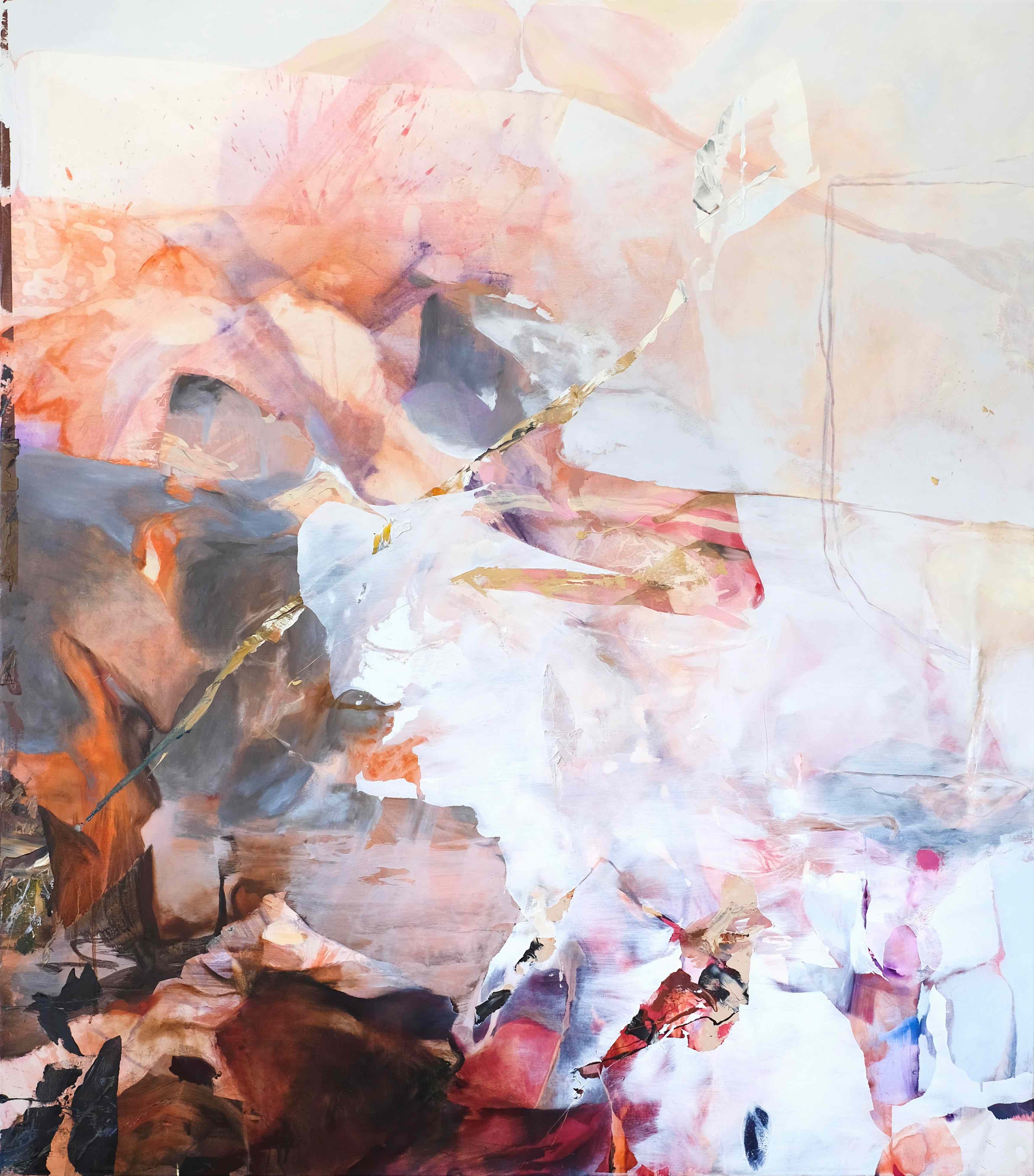 Etha, 140x130 cm, Acryl und Öl auf Leinwand, 2026
