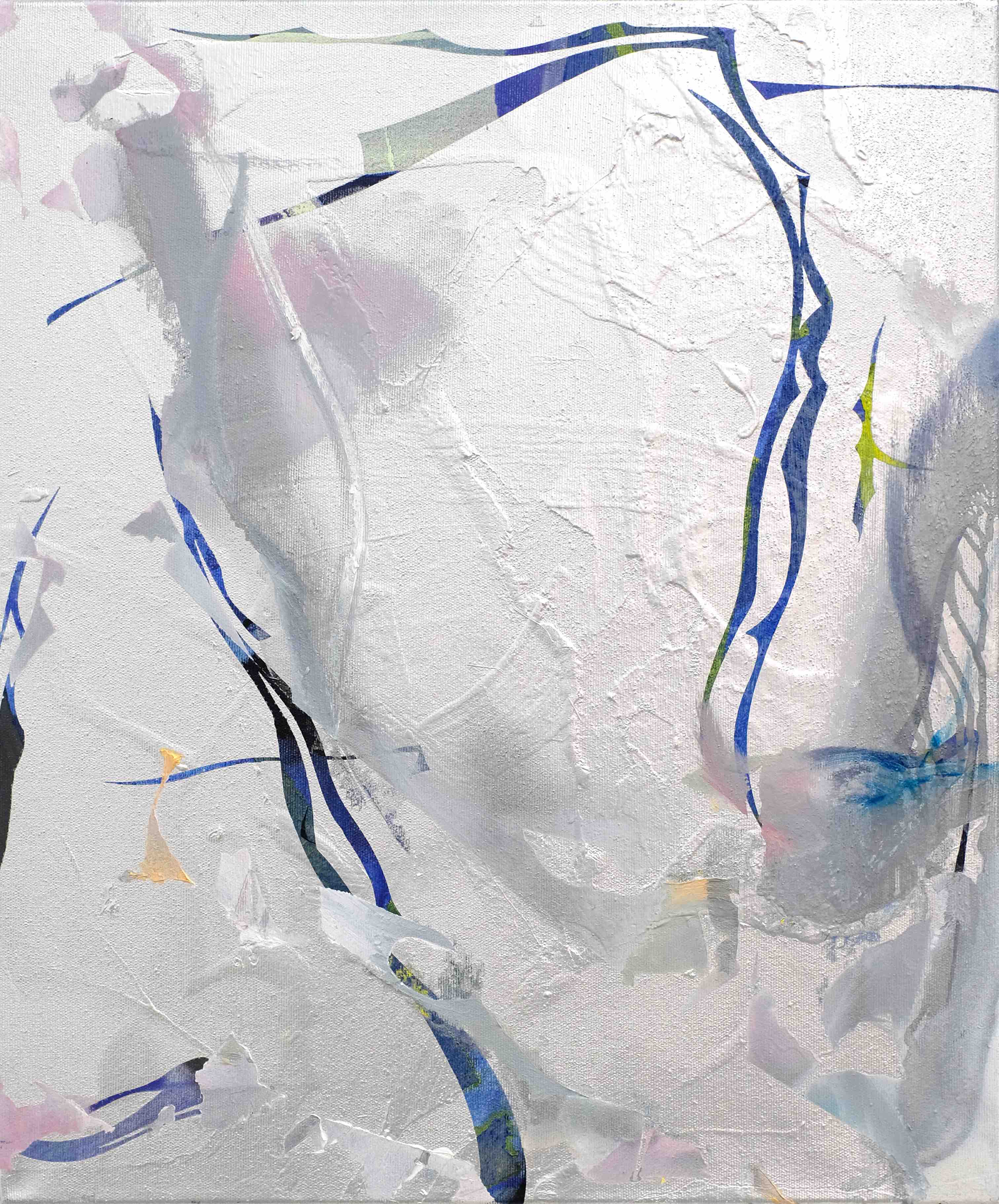 Glyphen1, 50x40 cm, Acryl, Öl und Lack auf Leinwand, 2024