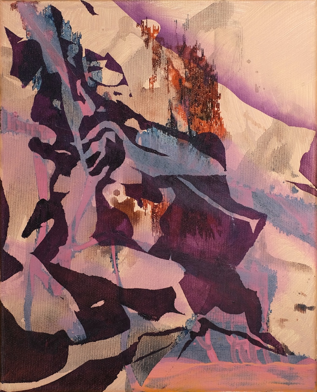 Land_s. revo_s., 30x24 cm, Acryl und Öl auf Leinwand, 2024