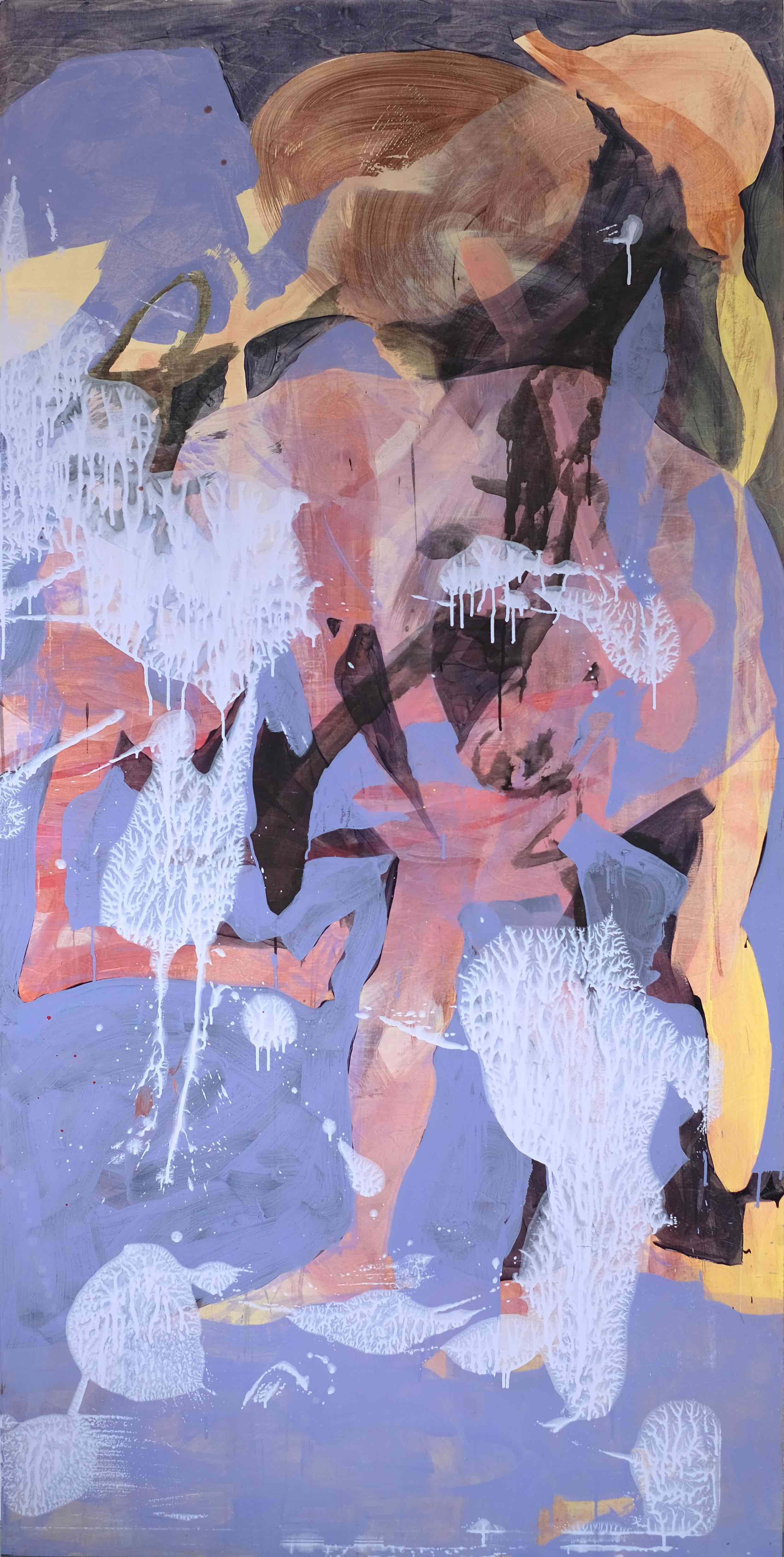 Holz3, 250x125 cm, Acryl auf Holz, 2026