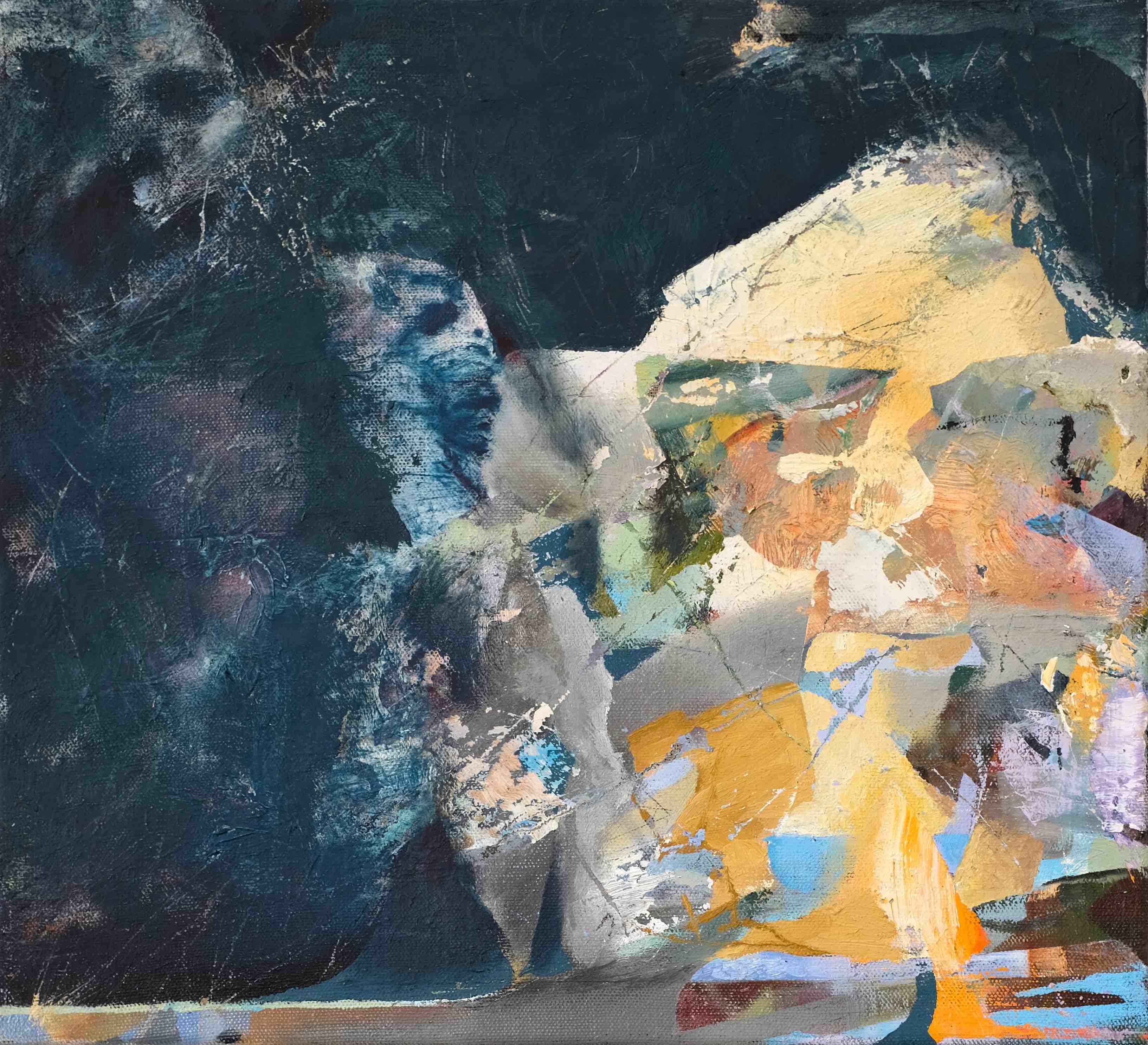 Komposit1, 50x50 cm, Öl auf Leinwand, 2025