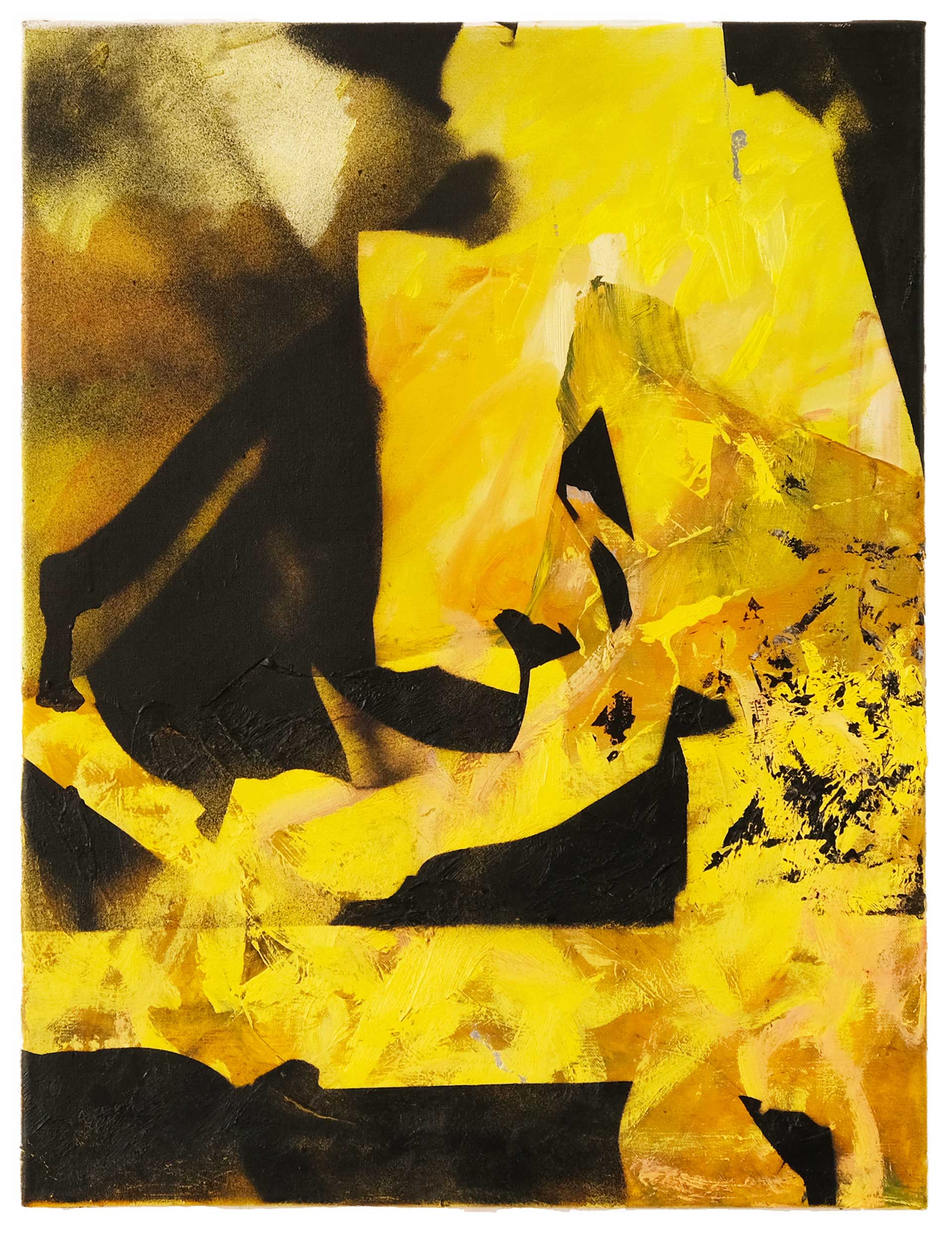 Form 1- 70 cm x 40 cm, Öl und Sprühlack auf Leinwand, 2020