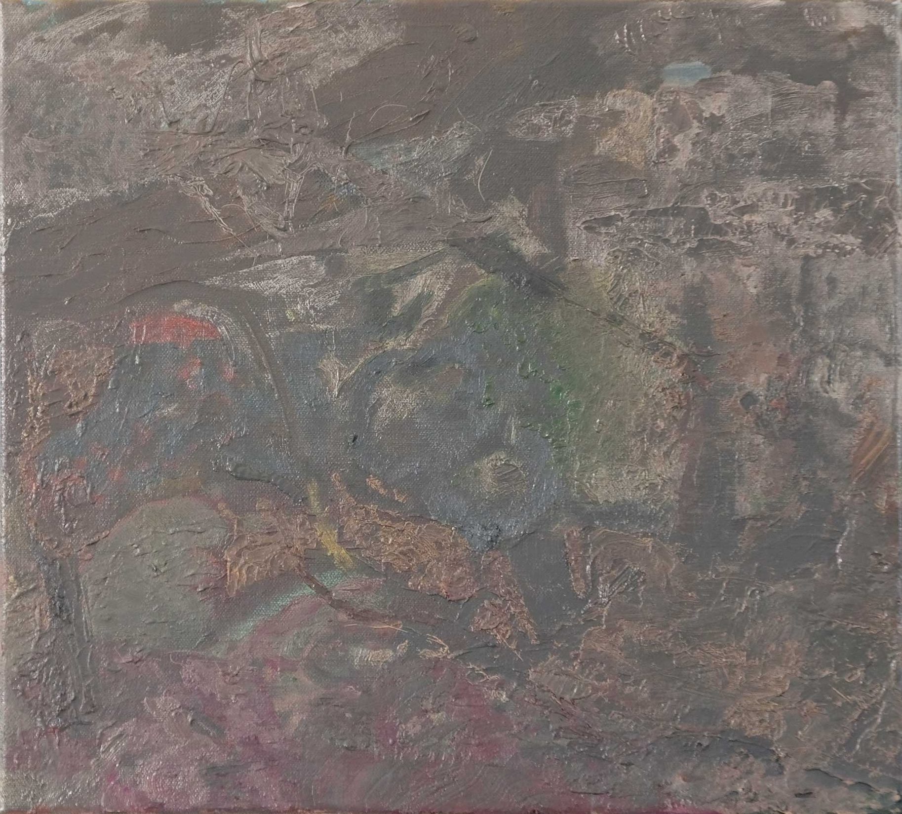 Form3, 50x50 cm, Öl und Lack auf Leinwand, 2020