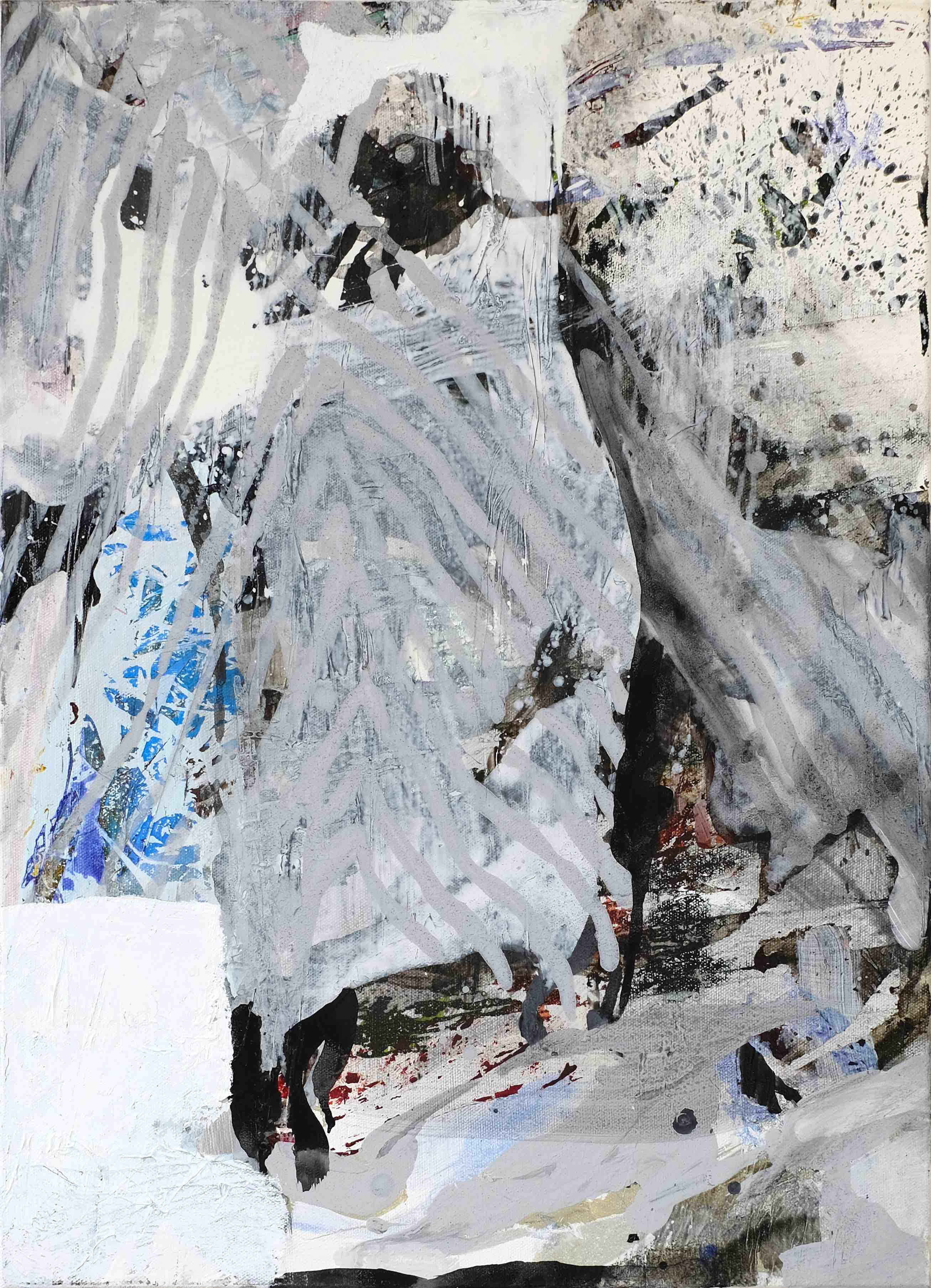 O. T. 40x70 cm, Acryl und Öl auf Leinwand, 2026
