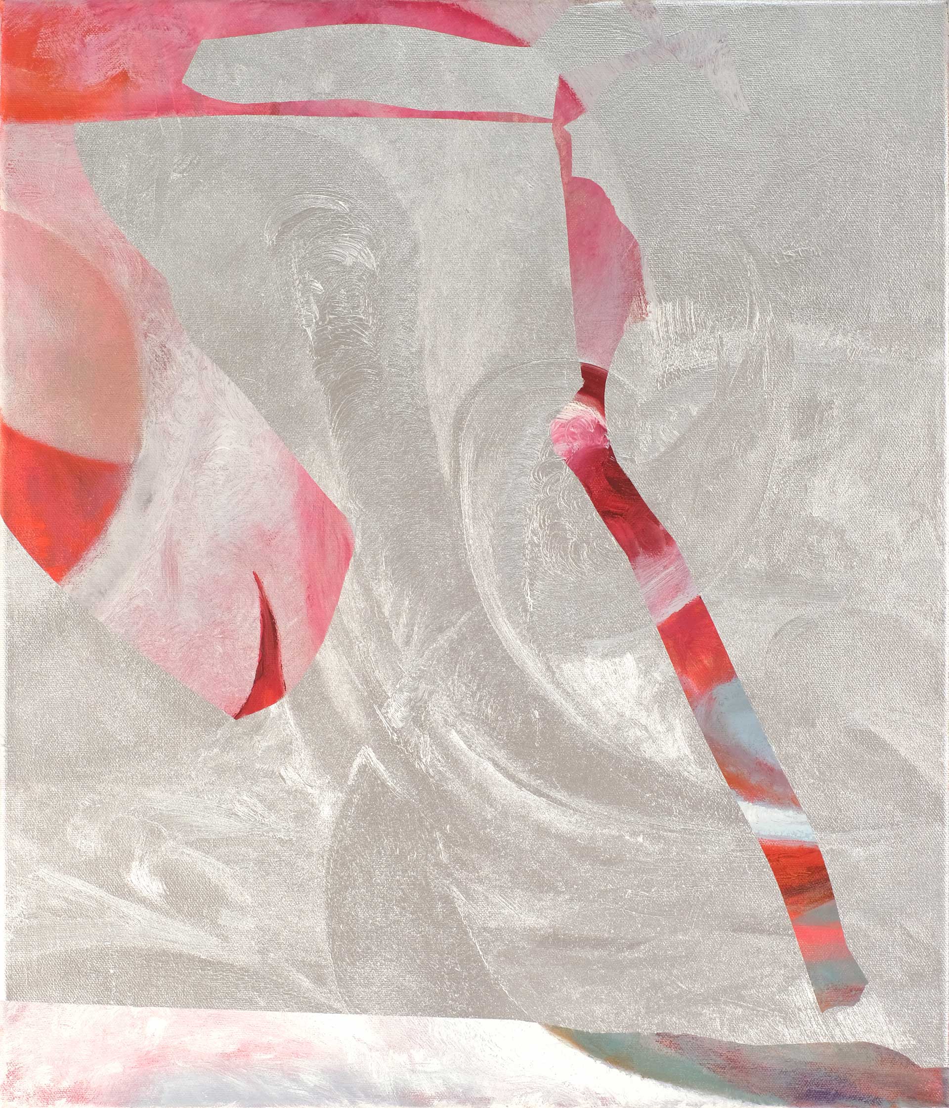 Scherbe K. 60 x 70 cm,  Öl und Sprühlack auf Leinwand, 2022