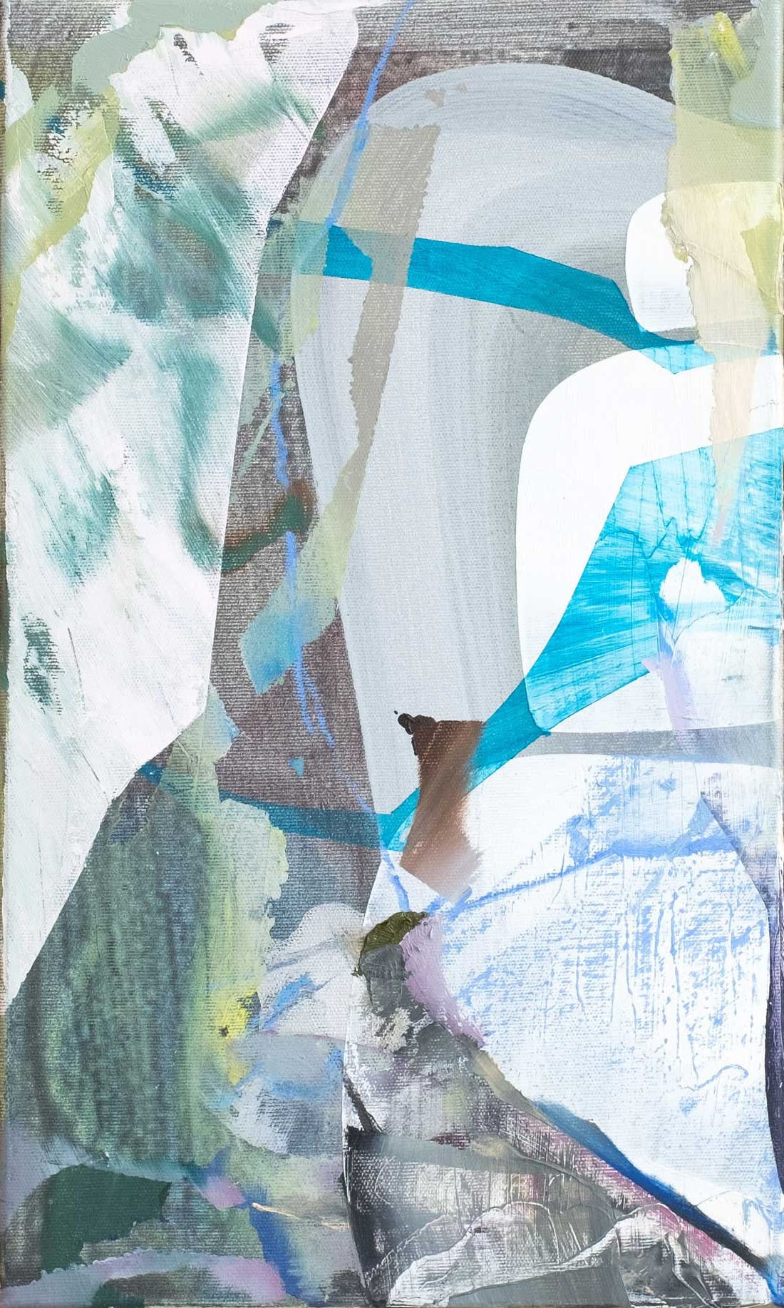 Schneekonserve, 50x30 cm, Acryl und Öl auf Leinwand, 2023