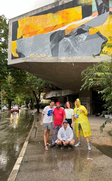 Old Bank Mural Mostar in Zusammenarbeit mit Mike Okay und Ingo Albrecht-Hauser, Streetart Festival Mostar 2023