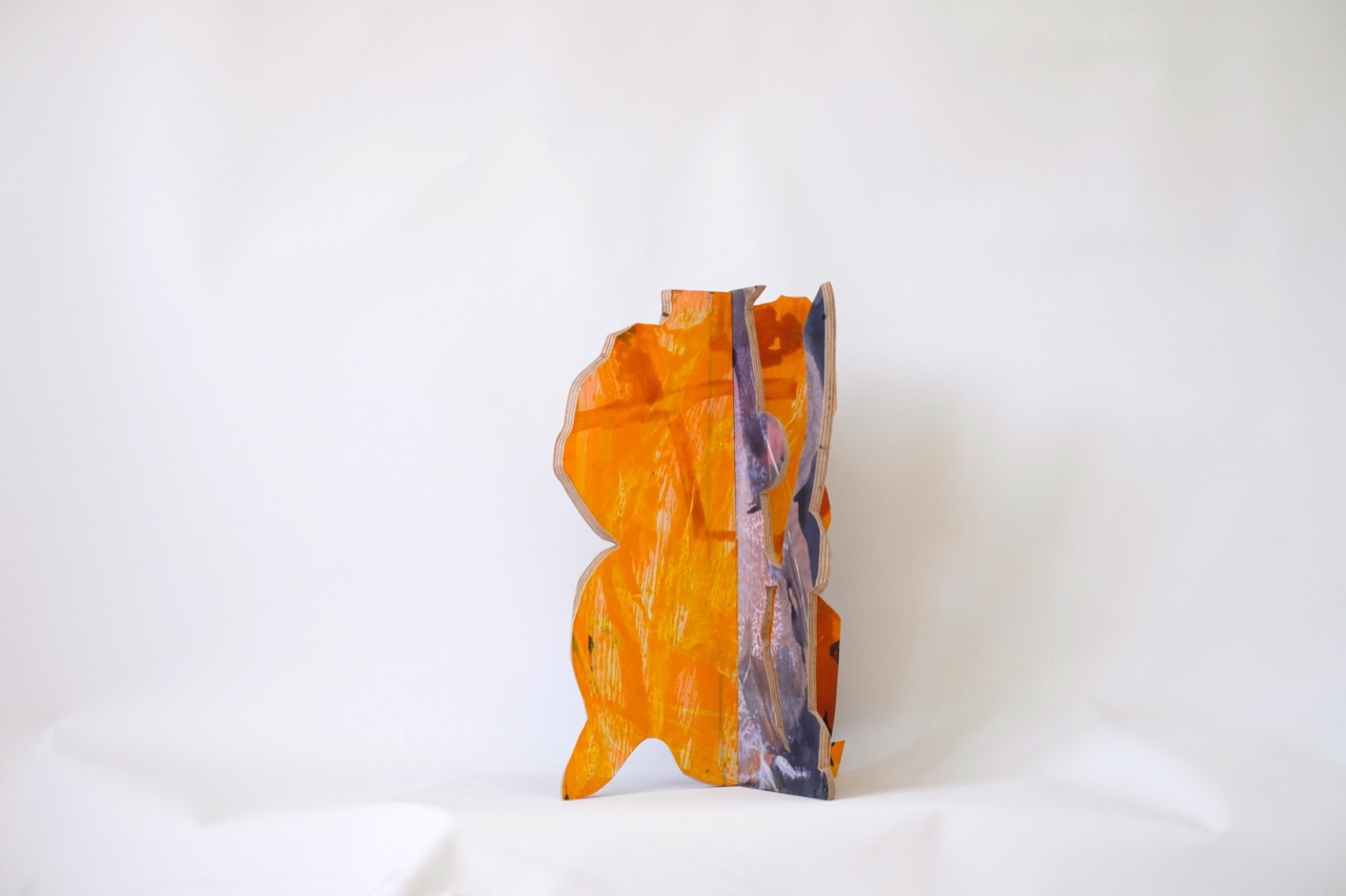 Rohling_s.2, 42x30x30 cm, Acryl auf Multiplex, 2026