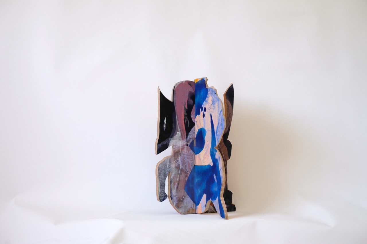 Rohling_s.2, 42x30x30 cm, Acryl auf Multiplex, 2026
