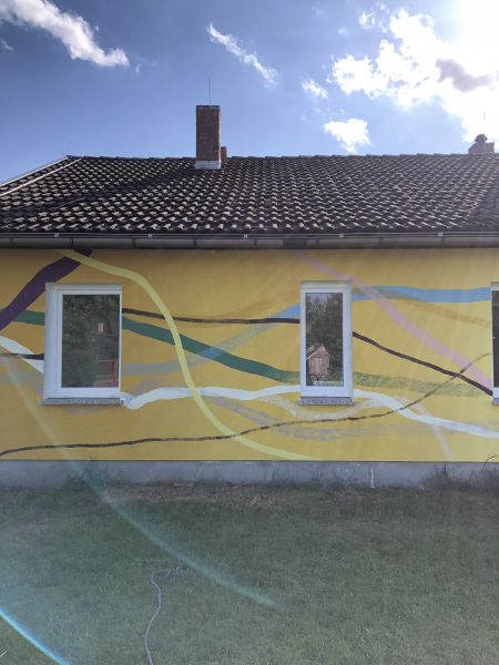 Pfade, Fades und Vielfalt - Wandbild für die neue Grundschule „Lernort“ in Tückhude, Mai 2025